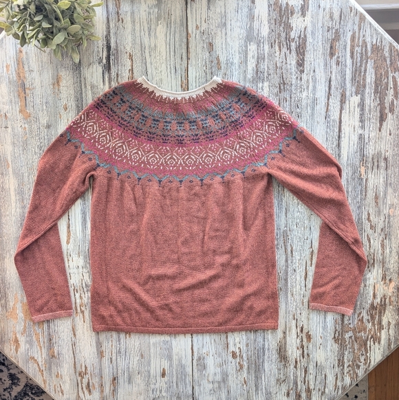 Royal Robbins Westlands Fairisle Crewneck Wool Blend Sweater Women's Small NWT - Picture 6 of 7